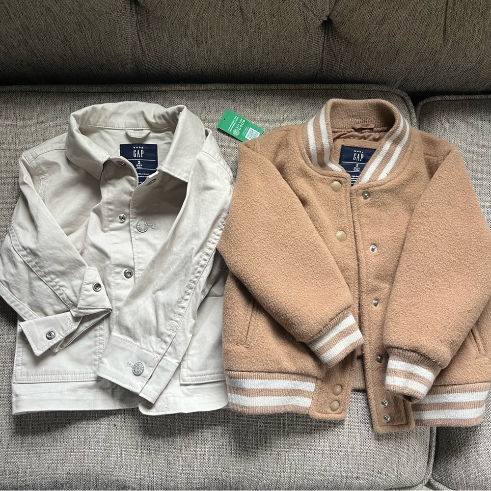 GAP Kids spring Light Beige and Tan Jacket Set NWT